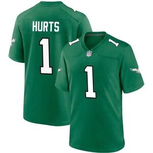 Kelly Green Philadelphia Eagles Football Jersey Hurts #1